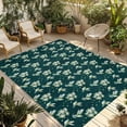 thumbnail image 1 of Green Summer Botanical Outdoor Rug for Patio/Deck/Porch, Non-Slip Large Area Rug 3 x 5 Ft, Spring Floral Birds Farmhouse Indoor Outdoor Rugs Washable Area Rugs, Reversible Camping Rug Carpet Runner, 1 of 8