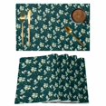 thumbnail image 1 of Green Summer Botanical Placemats Set of 12, Spring Floral Birds Farmhouse Placemats for Dining Table, Place Mats for Kitchen Tabletop, Waterproof Wipeable Dining Table Mats Set, 1 of 9