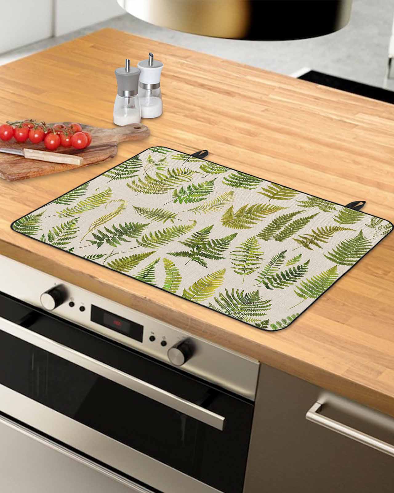 Green Summer Botanical Stove Top Covers for Electric Stove, Heat