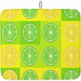 thumbnail image 1 of Green Summer Lemon Dish Drying Mat for Kitchen Counter, Farmhouse Plaid Checkered Absorbent Reversible Dish Drainer Rack Mats for Coffee Bar Mats 16''''x18'''' 1 PCS, 1 of 6