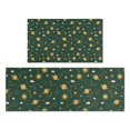 thumbnail image 1 of Green Sun Moon Star Planet Cloud Pattern Kitchen Rugs Sets Of 2,Anti Fatigue Kitchen Mat Rugs Non Slip Washable,Decorative Kitchen Floor Mats for Kitchen,Sink,Laundry,17"x30"+17"x47", 1 of 7
