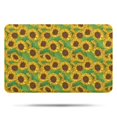 thumbnail image 1 of Green Sunflower Leaf Pattern Bathroom Rugs Mat,Non Slip Microfiber Bathroom Rug,Rubber Backing,Soft Bathroom Mats for Bathroom Floor,Tub and Shower,17x27in(43x68cm), 1 of 5