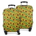 thumbnail image 1 of Green Sunflower Leaf Pattern Luggage Cover Fashion Suitcase Cover Baggage Covers Fit 25-28 Inch Luggage (Go Travel), 1 of 5