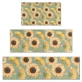 thumbnail image 1 of Green Sunflower Pattern Kitchen Rugs Sets Of 3,Kitchen Runner Rugs Non Skid Washable,Decorative Kitchen Floor Mats for Kitchen,Sink,Laundry,17"x30"+ 17"x47" + 17"x59", 1 of 6