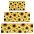 thumbnail image 1 of Green Sunflower Pattern Kitchen Rugs Sets Of 3,Kitchen Runner Rugs Non Skid Washable,Decorative Kitchen Floor Mats for Kitchen,Sink,Laundry,17"x30"+ 17"x47" + 17"x59", 1 of 6