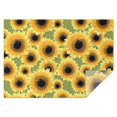 thumbnail image 1 of Green Sunflower Pattern Rectangle Tablecloth 60"x84",Waterproof Polyester Rectangle Table Cloth, Wipeable Spillproof Polyester Tablecloth for Dining, Camping, Indoor and Outdoor, 1 of 5