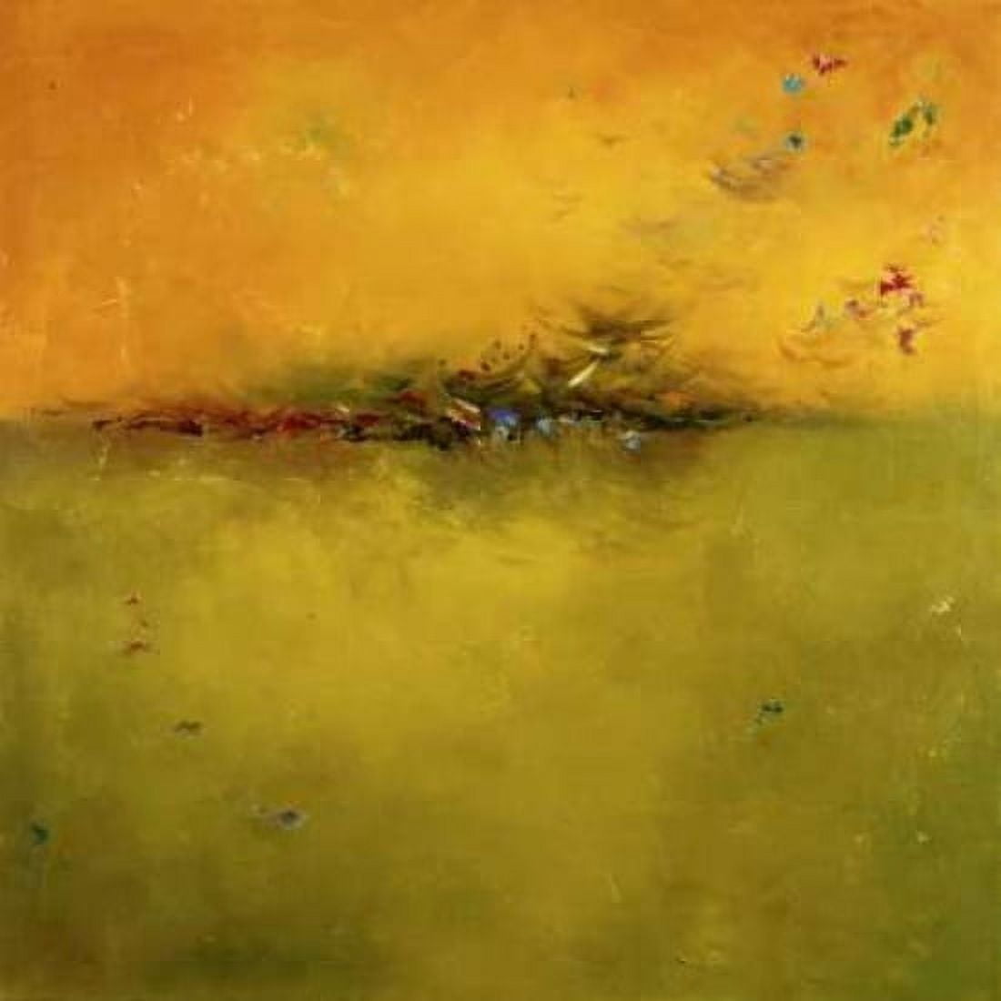 Green Sunset Canvas Art - Patricia Pinto (24 x 24)