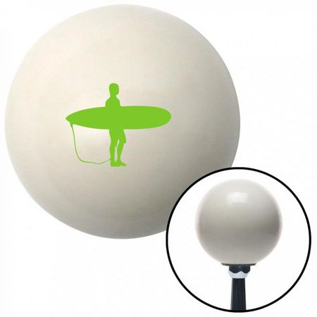 Green Surfer Ivory Shift Knob with M16 x 1.5 Insert Shifter Auto Manual Custom Brody