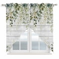 thumbnail image 1 of Green Swag Valances for Windows, Kitchen Window Curtains Over Sink, Eucalyptus Leaves Window Treatment Curtains for Living Room/Bedroom Curtains 2 Panel Sets 36"x45", 1 of 8