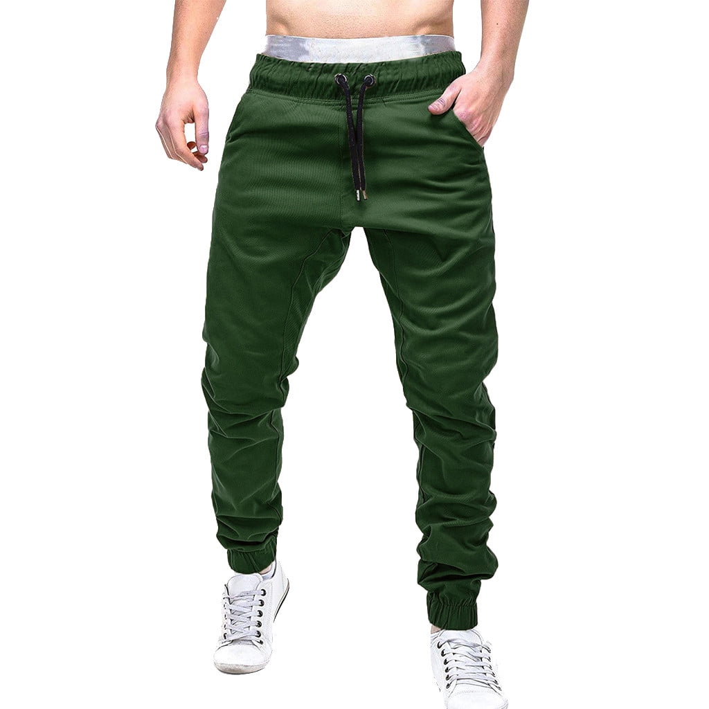 Green Sweatpants For Men Men Sweatpants Casual Elastic Joggings Sport ...