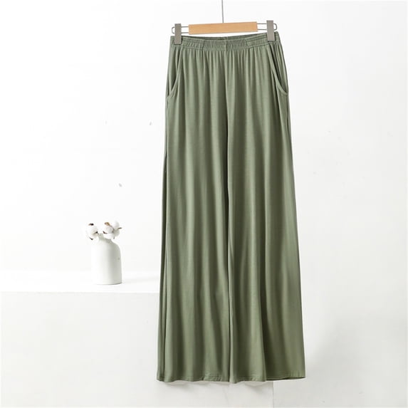 Green Sweatpants Women Pajama Pants for Women In Summer Can Be Worn Loose Large Size Pocket Pants Loose Wide Leg Pants for Women's Home Pants Fashion Clothing