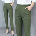 thumbnail image 1 of Green Sweatpants Women's New Thin Elastic Loose Large Size Long Trousers Casual Trousers Haren, 1 of 6