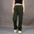 thumbnail image 1 of Green Sweatpants Women's Outdoor Quick Drying with Multiple Pockets and Detachable Style Elastic Windbreaker Pants, 1 of 6