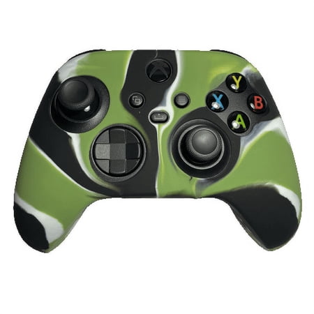 Green Swirl Silicone Gaming Grip For Xbox Series X S Controllers