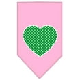thumbnail image 1 of Green Swiss Dot Heart Screen Print Bandana Light Pink Large, 1 of 2