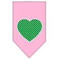 thumbnail image 1 of Green Swiss Dot Heart Screen Print Bandana Light Pink Small, 1 of 2