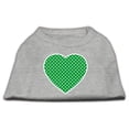 thumbnail image 1 of Green Swiss Dot Heart Screen Print Shirt Grey XL - 16, 1 of 1
