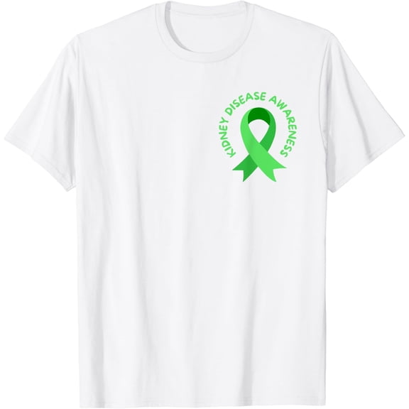 Green T-ShirtMarch Is National Kidney Disease Awareness Month100% pure cotton white short-sleeved T-shirts for men and women
