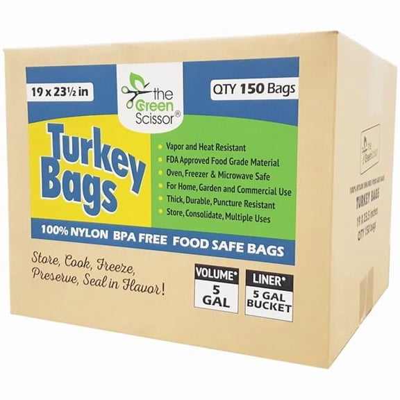 Green TGSB19150 19 x 23.5 in. Turkey Bags - 150 Per Box