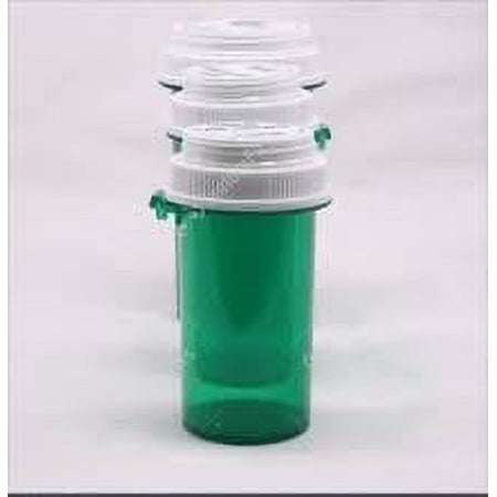 Green THUMB TAB VIALS with Reversible CAPS