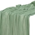 thumbnail image 1 of Green Table Runner, Soft & Textured Cotton Cheesecloth, Boho Rustic Runner for Wedding, Decorative Party Table Decor for Easter, 1Pcs, 1 of 6