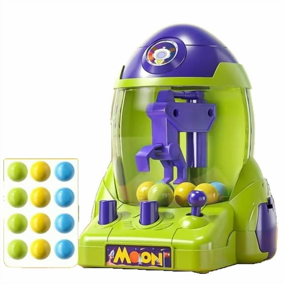 Green Tabletop Ball Catcher Game, Mini Arcade Style Toy, Tests Dexterity And Coordination For All Ages