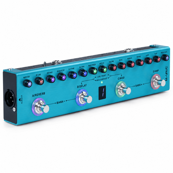Green Tank_G Multi-effects Guitar Pedal with 36 Presets and Rechargeable