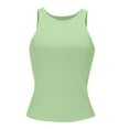 thumbnail image 1 of Green Tank Top Woman Sleeveless Tank Top Blouse Woman Racerback Slim Top Knit Ribbed Shirt Woman's Blouse Tank Tops, 1 of 5