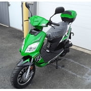 Green Taotao Thunder 49CC Blade 50 Free Matching Trunk Gas Street Legal Scooter