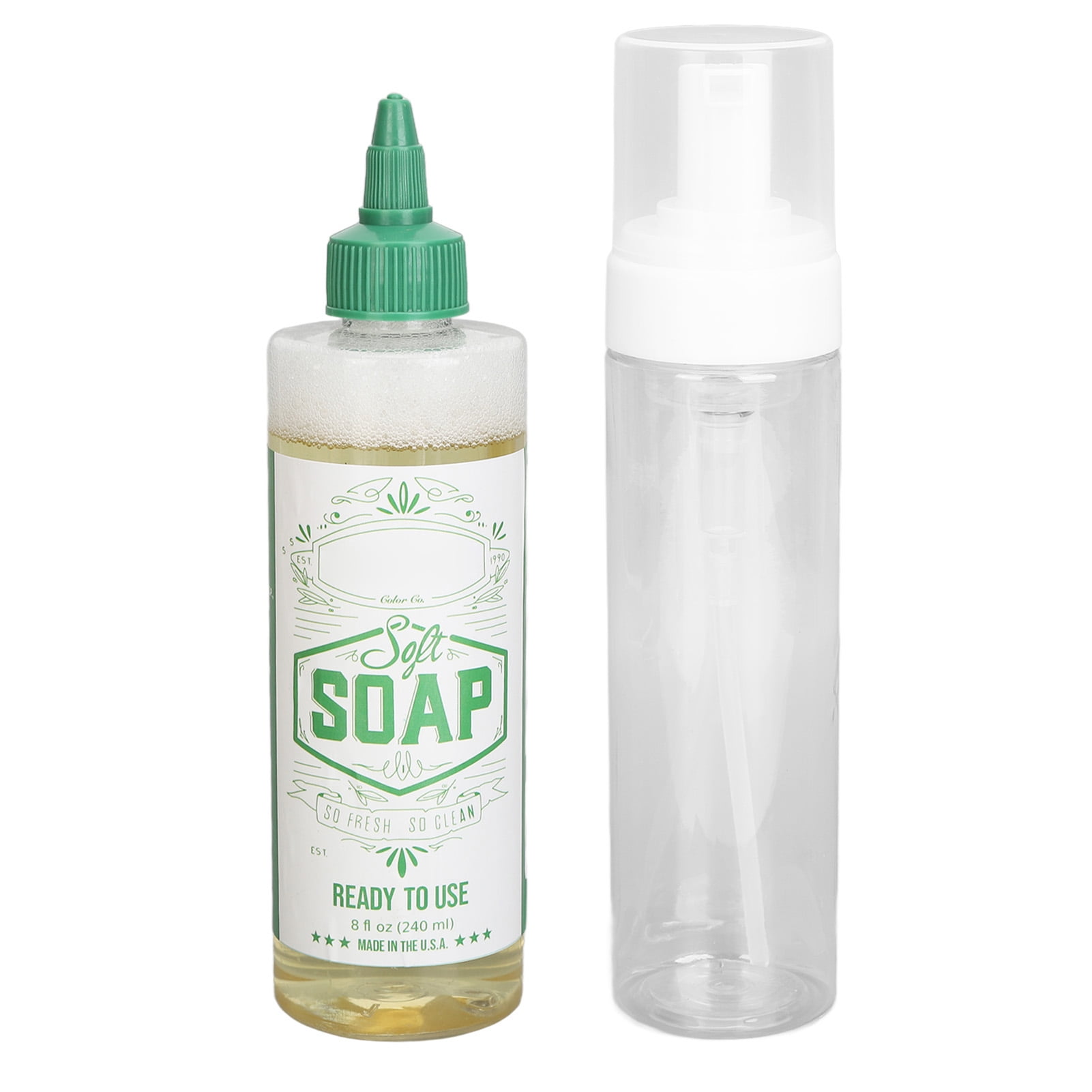 Green Tattoo Soap for Tattooing Piercings Aftercare 240ml Tattoo Cleaning Solution with 200ml