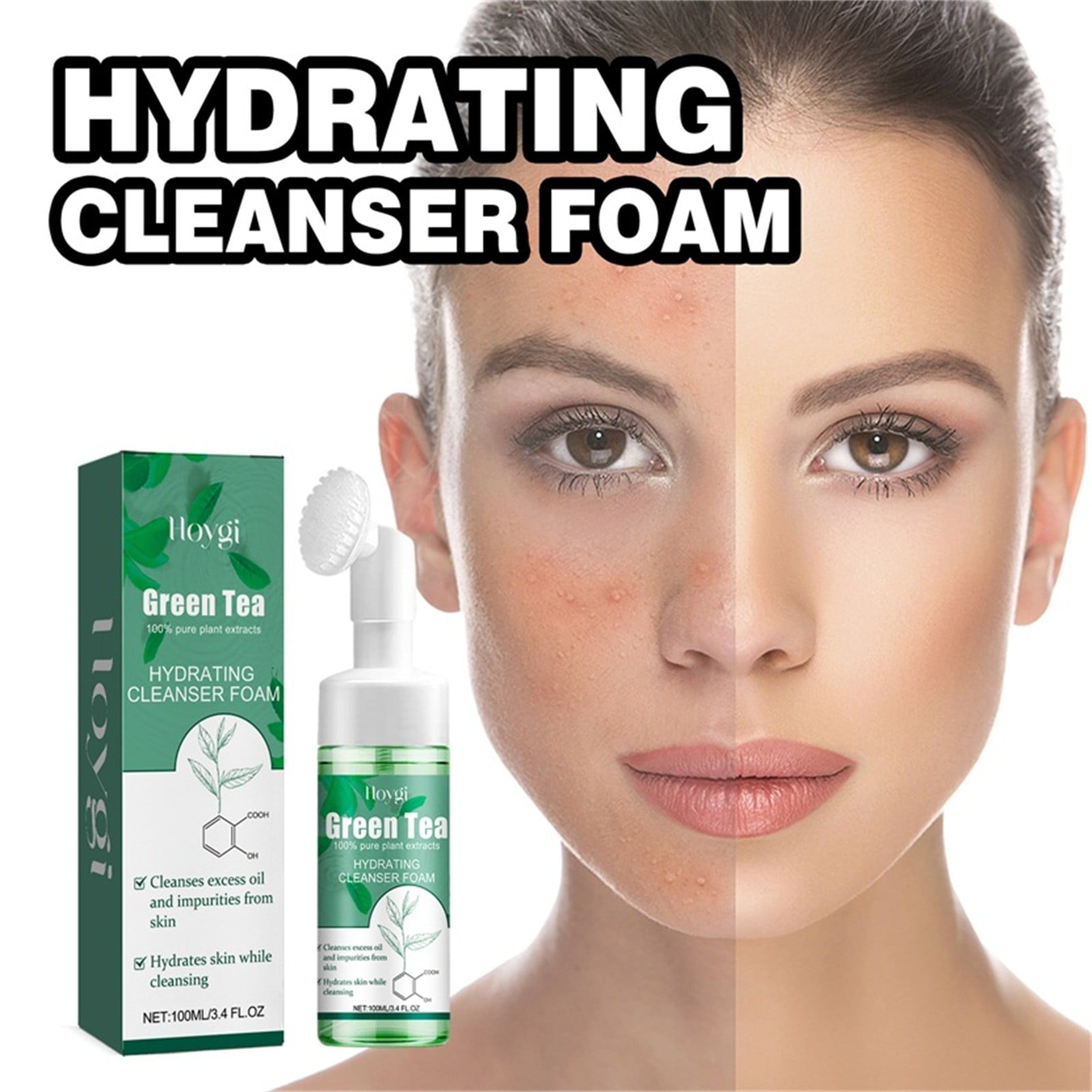 Green Tea Cleansing Foam Green Tea Cleansing Foam Facial Cleanser 100ml ...