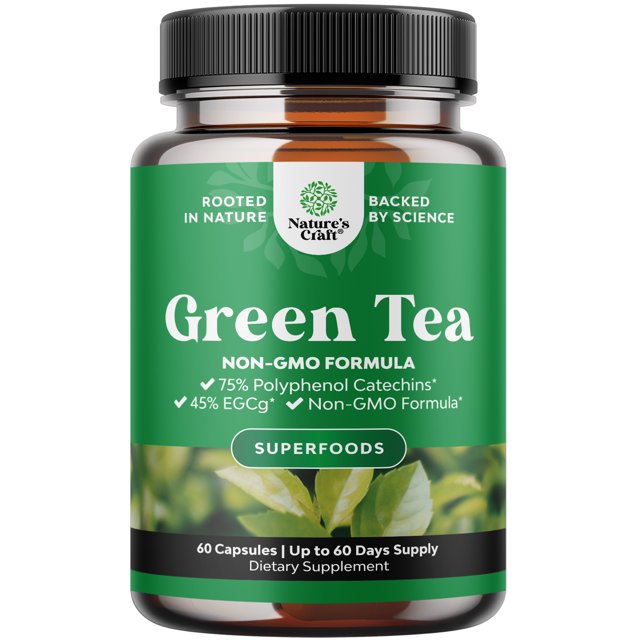 Green Tea Extract Capsules Pure Extract Weight Loss Pills Burn