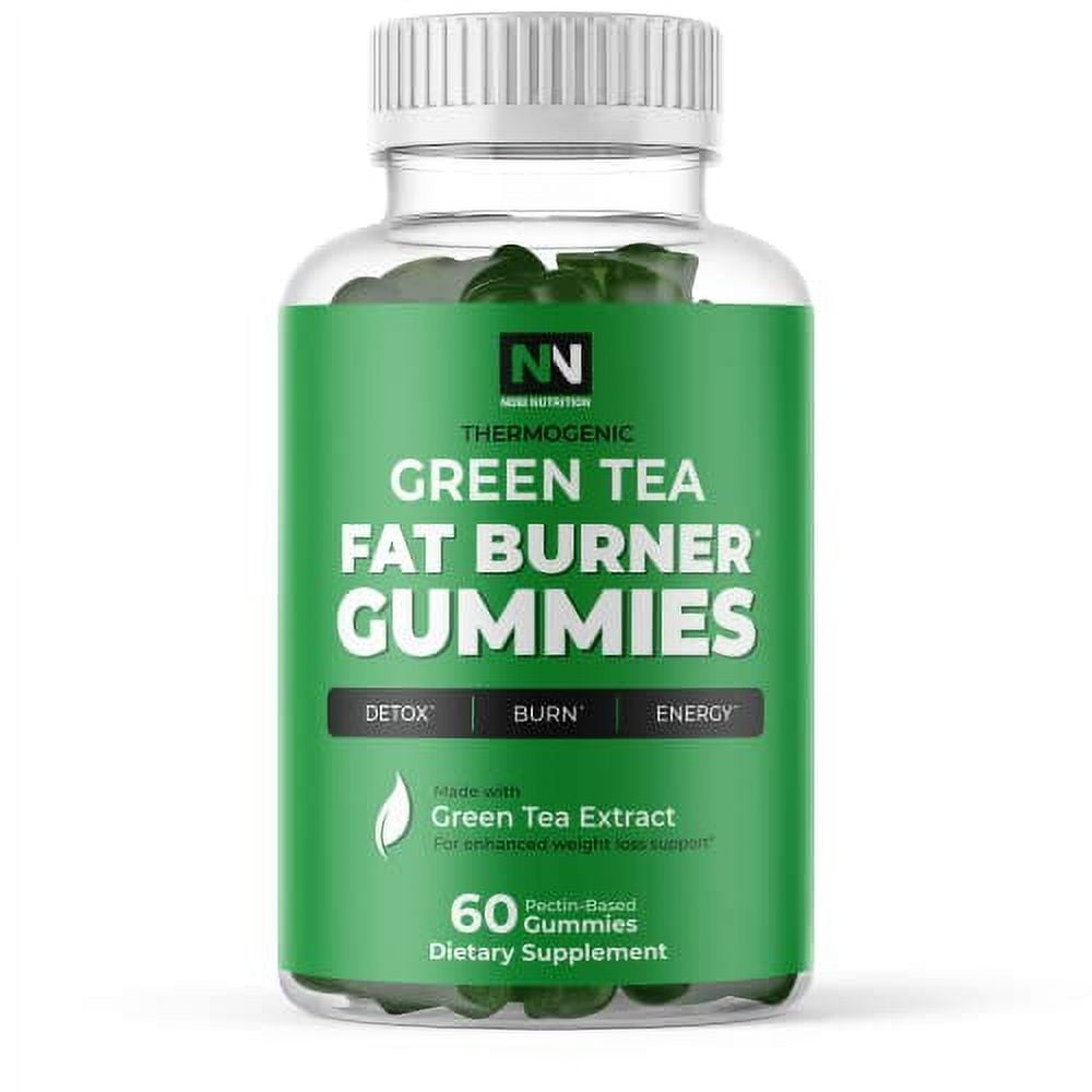 Green Tea Extract Fat Burner Gummies for Weight Loss Supplement to Burn Stubborn Belly Fat