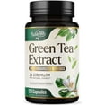 thumbnail image 1 of Green Tea Extract Capsules 1000mg - 98% Polyphenols & 45% EGCG for Heart Support with Antioxidants - 3X Absorption Green Tea Pills Supplement for Natural Energy, Gentle Caffeine - 120 Capsules, 1 of 9