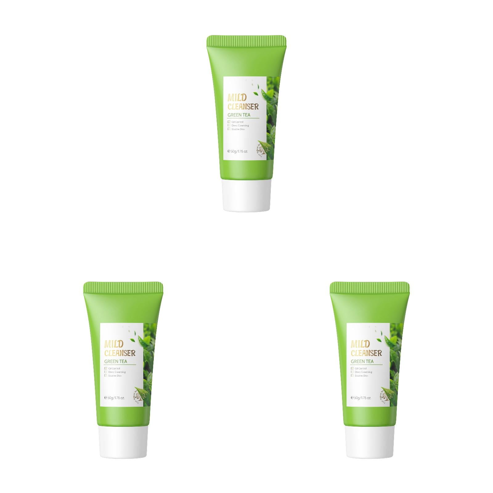 Green Tea Facial Cleanser 50g Cleansing Moisturizing Cleansing 50ml Travel Size Face Wash Bottle