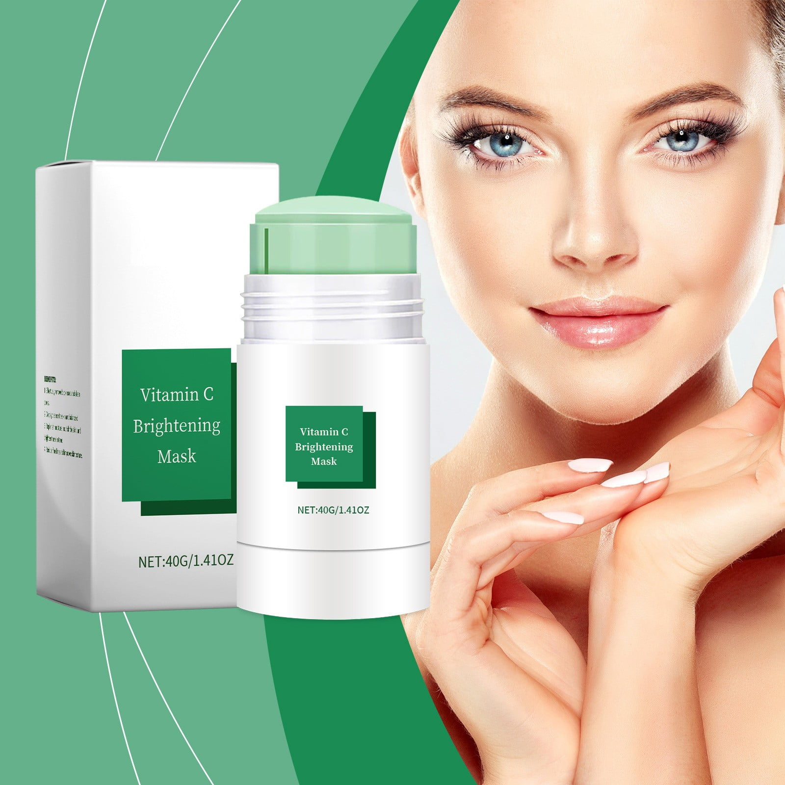 Green Tea Facial Cleanser Solid Mask, Improve Darkness, Moisturize, Gently Clean And Skin Mask