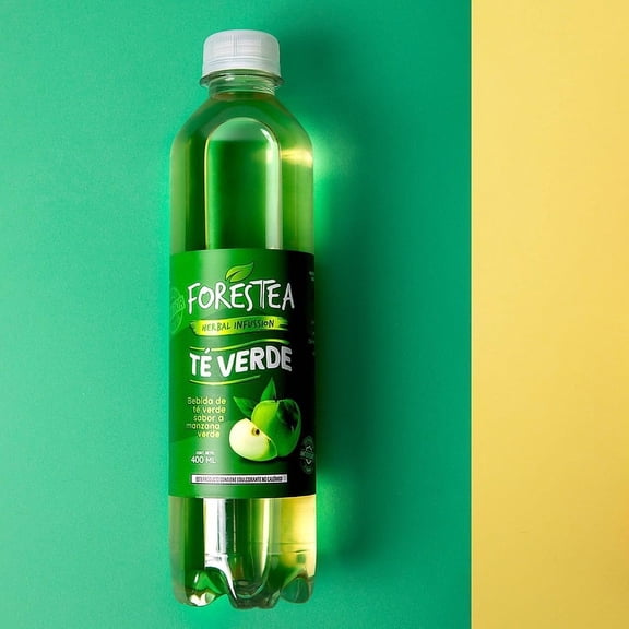 Green Tea Green Apple Flavor Caffeine Free Lightly Sweet Refreshing Herbal Drink 400 ml