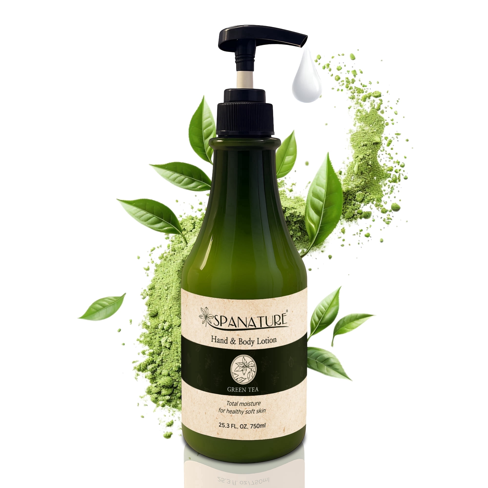 Spanature Green Tea Lotion for Face & Hands, 750ml/25oz - Walmart.com