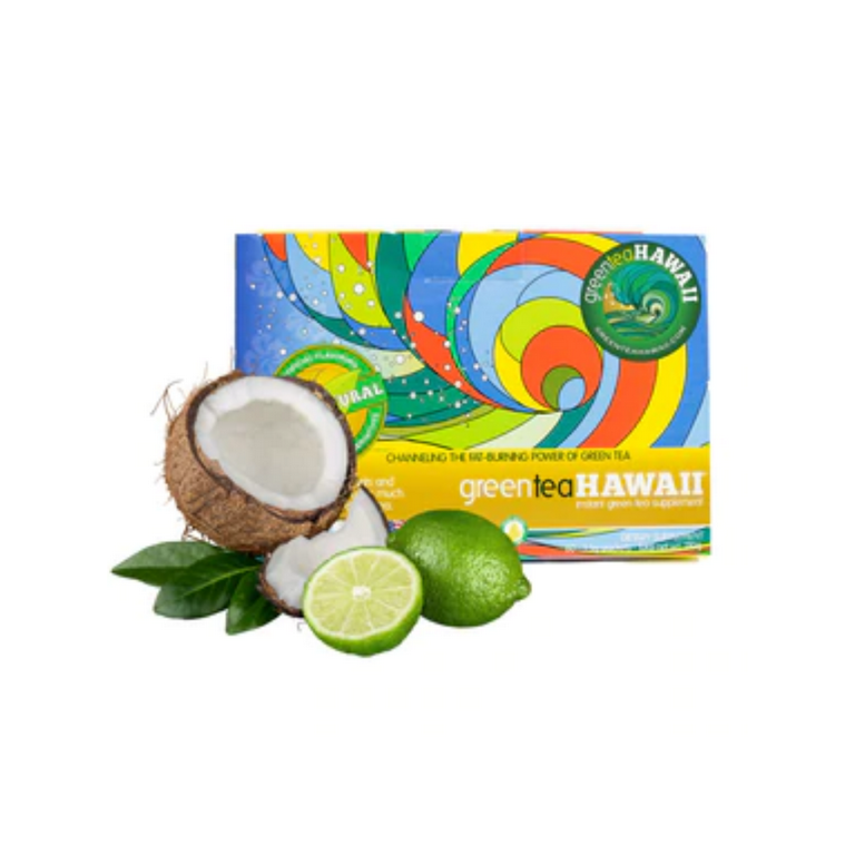 Green Tea Hawaii Coconut Lime Flavor Tea Powder Noni Juice for Weight Loss 60 Packets Walmart