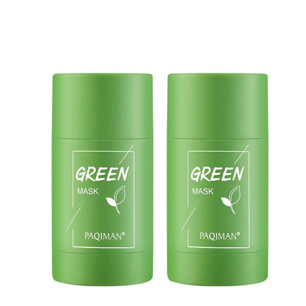 Green Tea Mask Stick 2Pcs Green Tea Cleansing Mask, Natural Ingredients