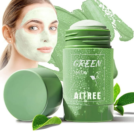 Green Tea Mask Stick,Green Mask Stick For Face Moisturizes Oil Control,Green Tea Purifying Clay Stick Mask,Poreless Deep Cleanse Mask Stick For Women Men,Green Tea Mask Stick, 1pcs