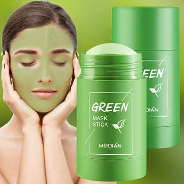 Green Tea Mask Stick Poreless Cleanse Mask Stick Blackhead Remover Mask For Face With Green Tea Extract Pore Cleansing Moisturizing Oil Control 40g
