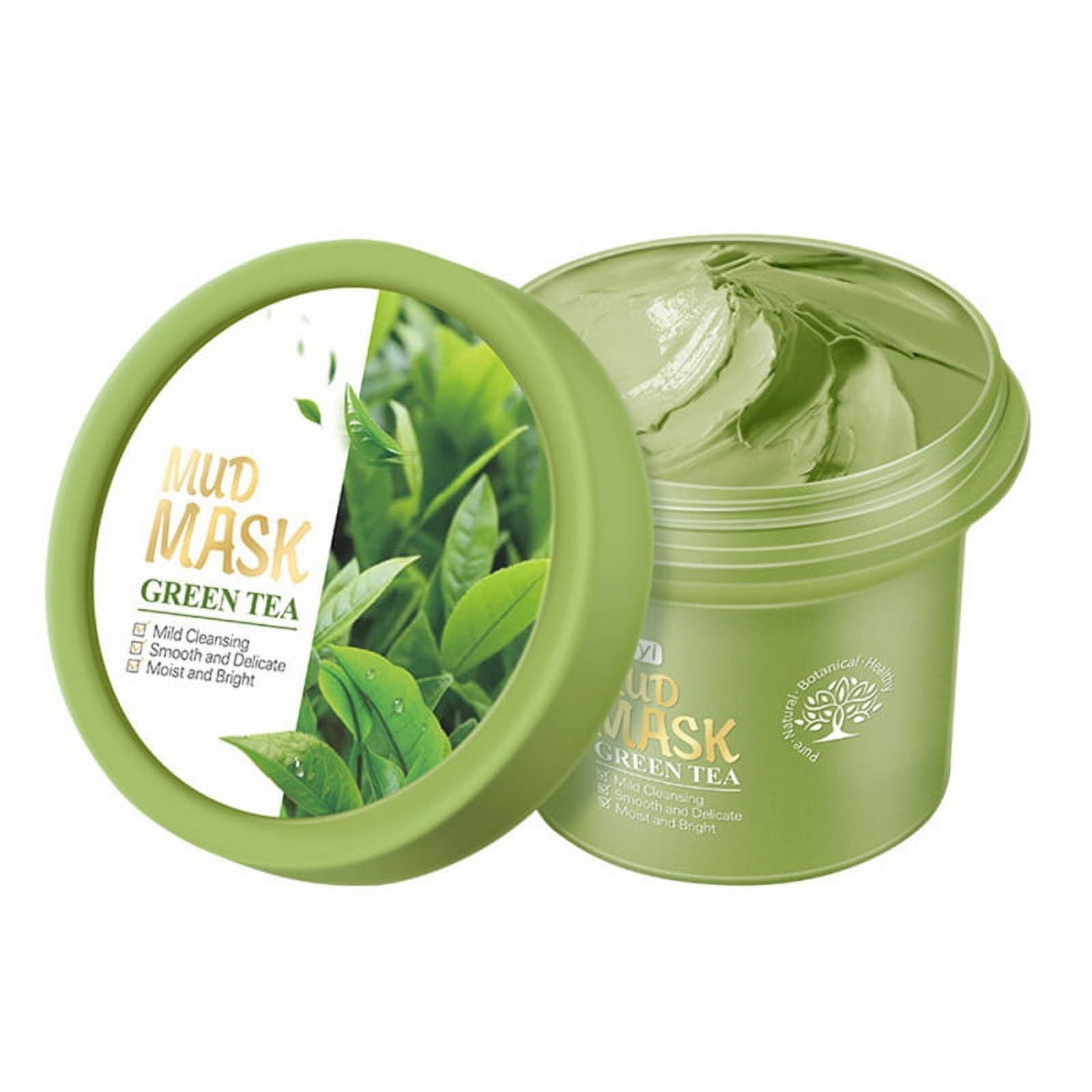 Green Tea Matcha Facial Detox Mud Mask with Aloe Vera, Deep Cleaning