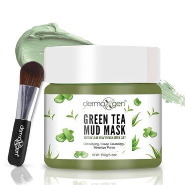 Hebepe Matcha Green Tea & Aloe Vera Detox Mud Mask, Deep Clean, Pore ...