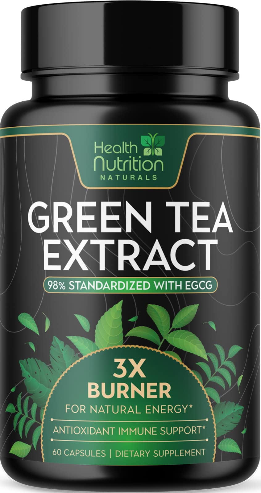 Green Tea Pills Extract 98 Standardized EGCG 1300mg for Natural