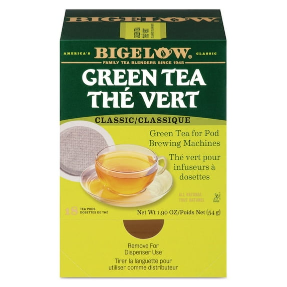 Green Tea Pods 1.90 oz, 18/Box