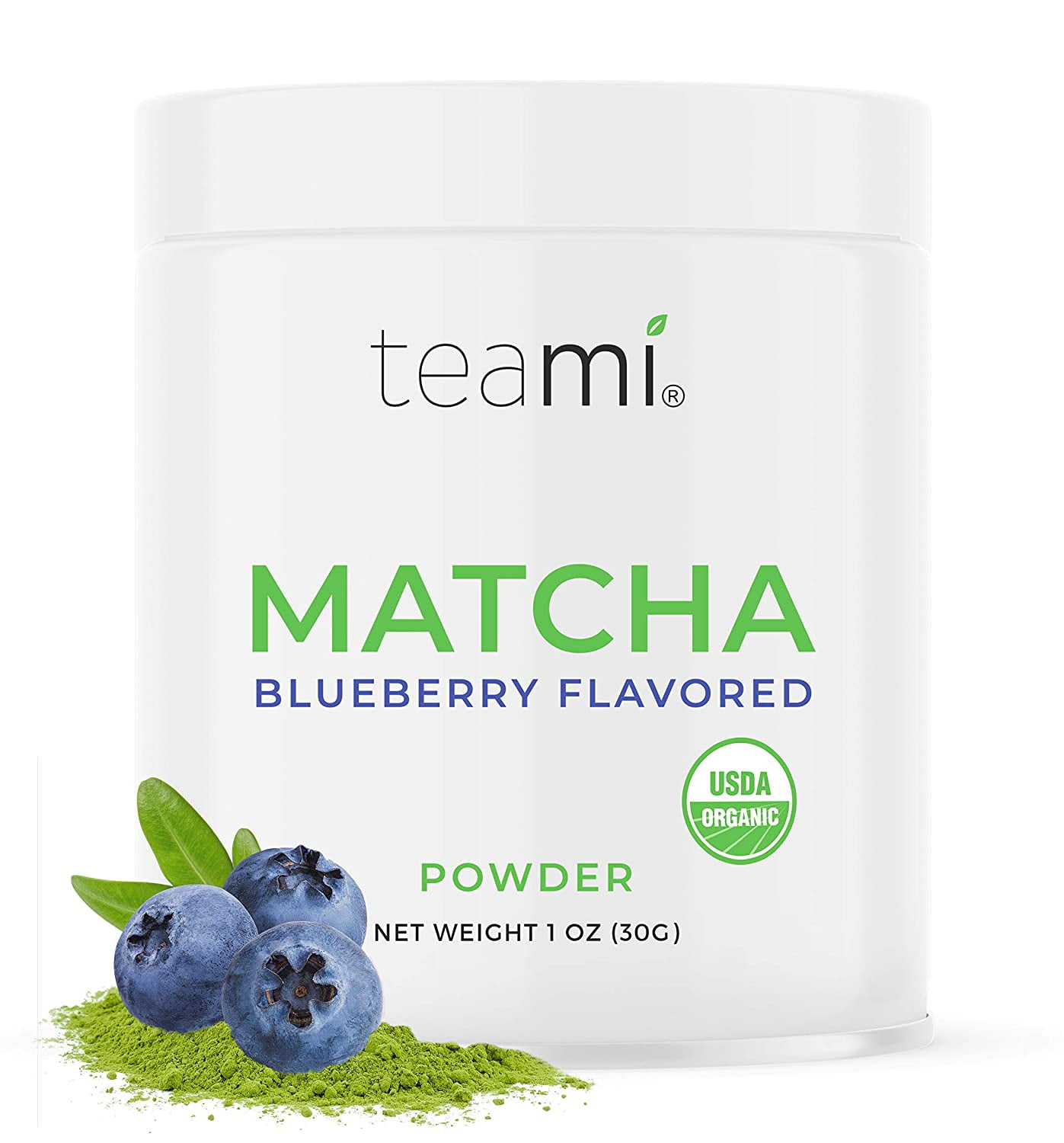 a Green Tea Powder with Real Blueberry Ceremonial Grade USDA