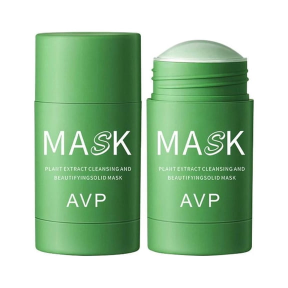 Green Tea Purifying Clay Stick Acne Cleansing Solid Stick Green Tea Face Moisturizing Oil Control Deep Cleaning Clay Stick