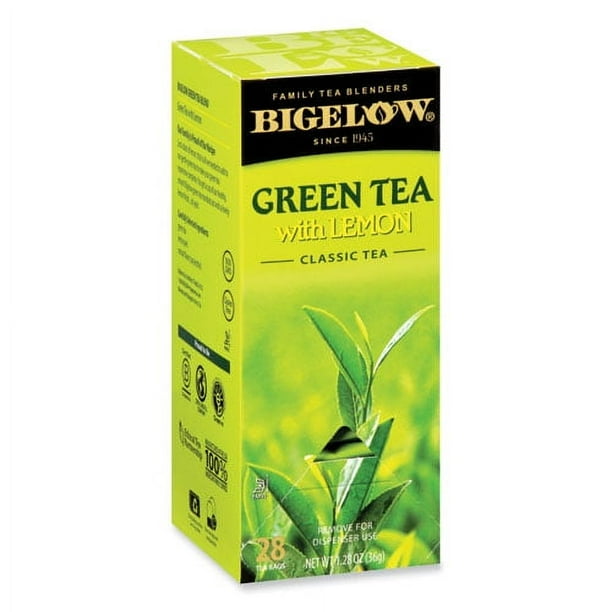 Green Tea with Lemon, Lemon, 0.34 lbs, 28/Box Green Tea with Lemon, Lemon, 0.34 lbs, 28/Box