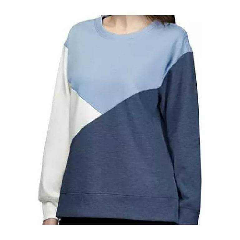 Green Tea Women's Colorblock Sweatshirt, Tri-Color, Side